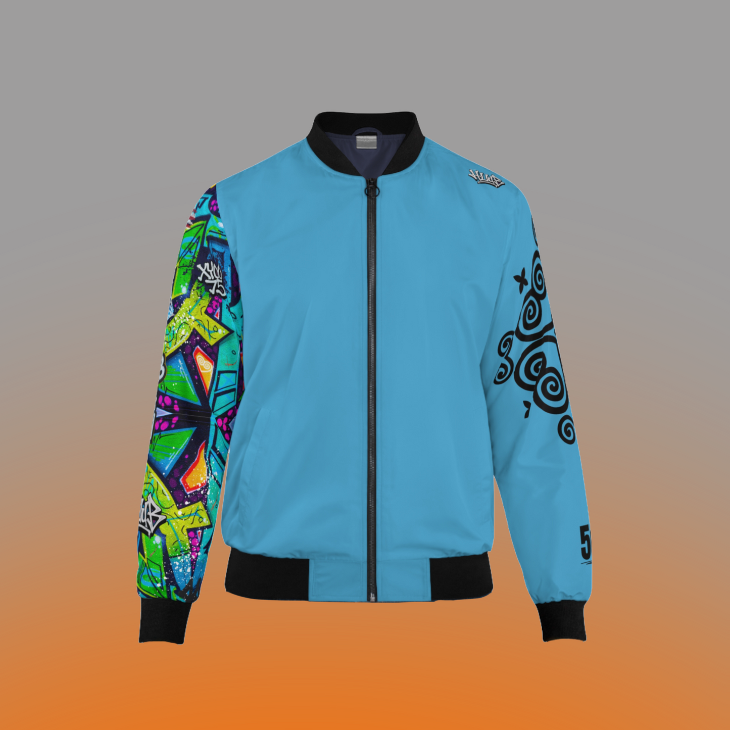 50th Anniversary Light Blue Graffiti Bomber