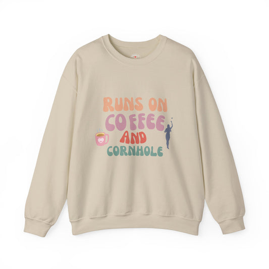 Runs on Coffee and Cornhole Sweater